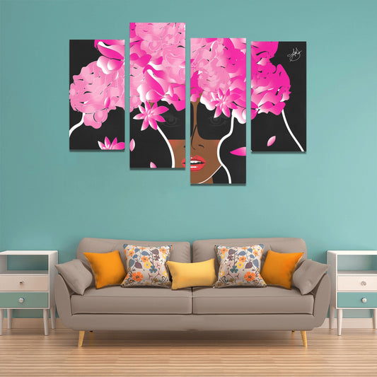 AMMA JO COCOA PEONY WALL ART Canvas Wall (4 pieces)