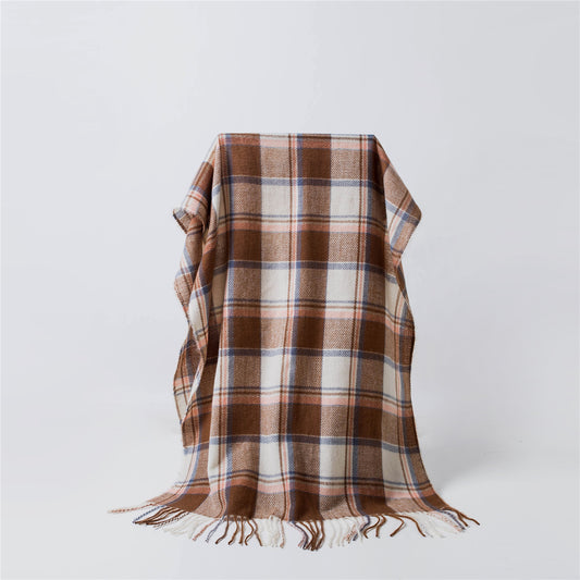 Tartan Plaid Scarf Brown Hues