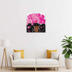 Custom Order - Cocoa Peony Office Canvas Print  16"x16"