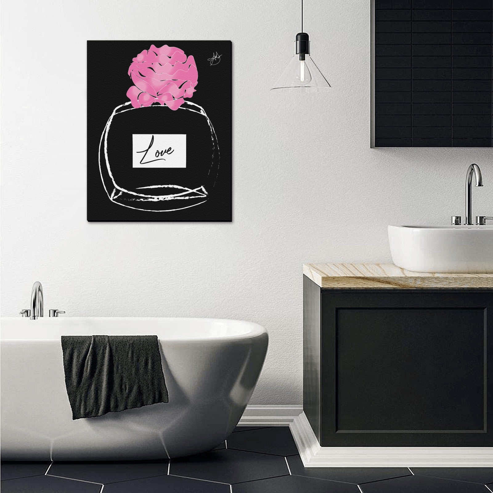 (Custom Order) AMMA JO ARTWORK LOVE ART Office PRINT Frame Canvas Print 16"x20"