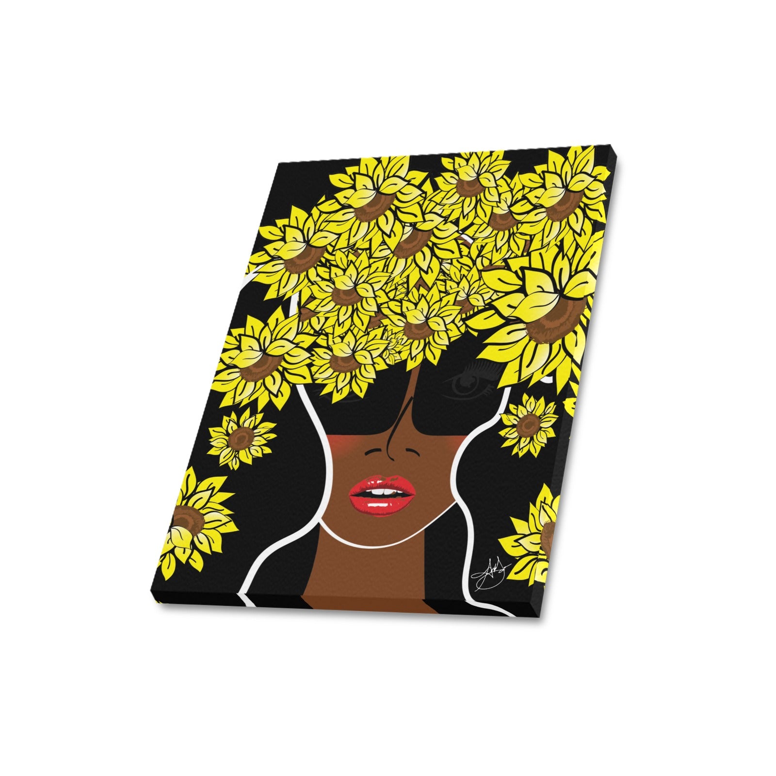(Custom Order) AMMA JO COCOA SUNFLOWER OFFICE ARTWORK Canvas Print 16"x20"