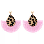 Tassel Animal Print Earrings
