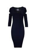 V Neck Black Cutout SIGNATURE Dress