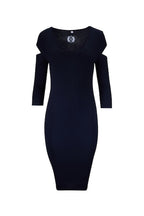 V Neck Black Cutout SIGNATURE Dress