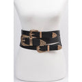 Plus Size Double Buckle Stretch Belt