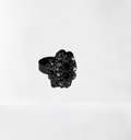 Dark Grey Oval Fall Cocktail Ring