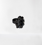 Dark Grey Oval Fall Cocktail Ring