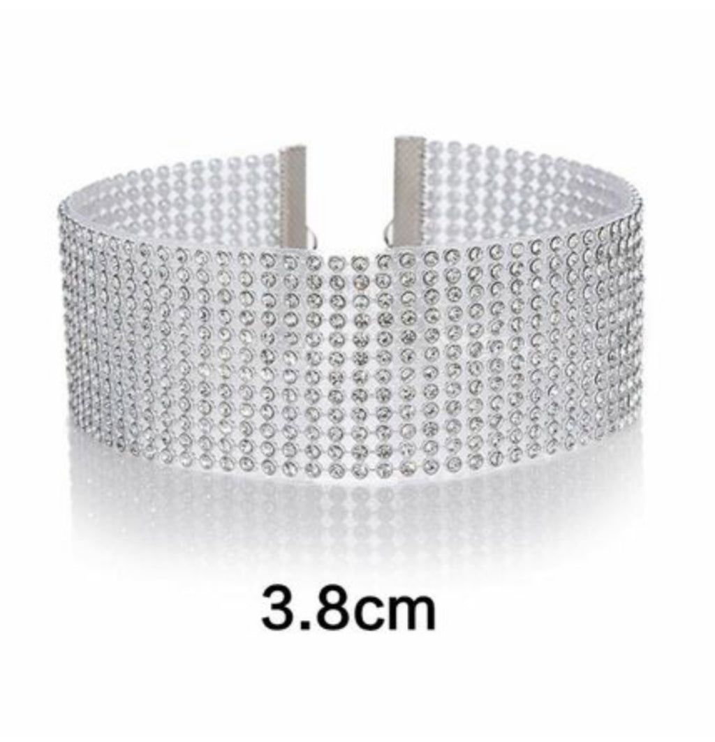 Faux Crystal Bling Rhinestone Choker