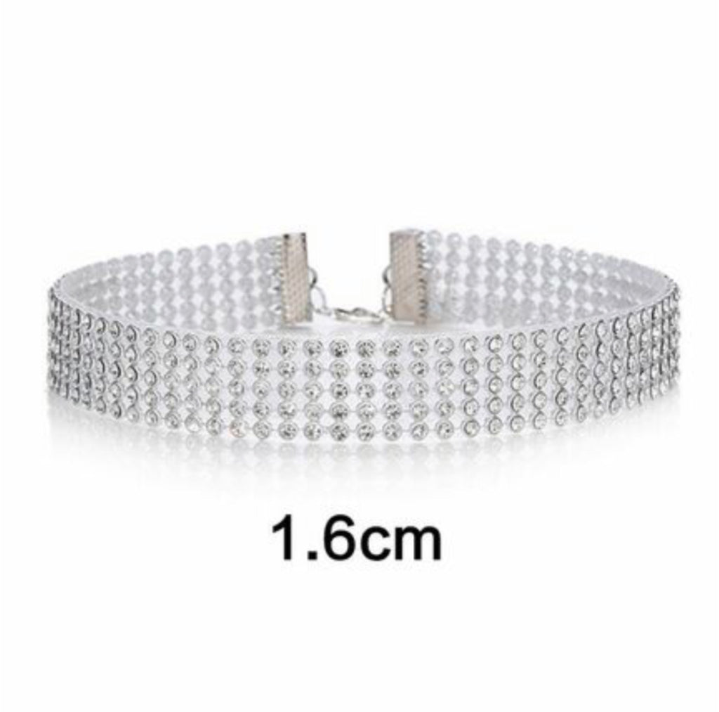 Faux Crystal Bling Rhinestone Choker