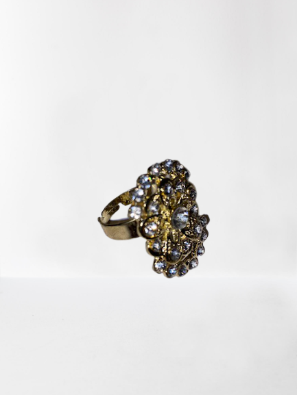 Gold Oval Fall Cocktail Ring