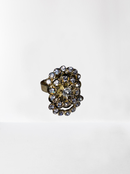 Gold Oval Fall Cocktail Ring