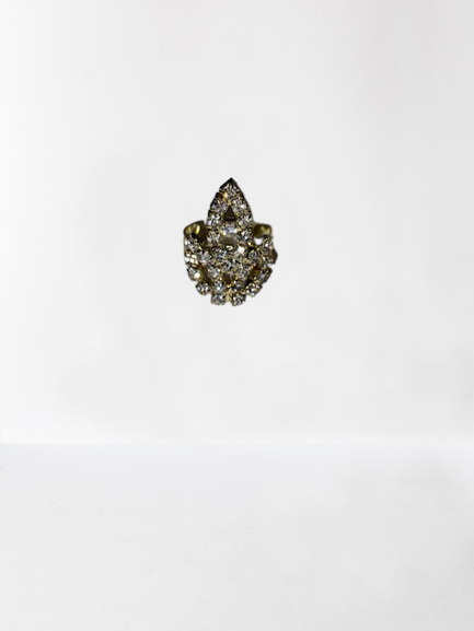 Gold Three Leaf Fall Cocktail Ring