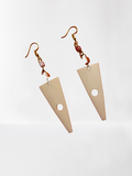 Made in Kenya - Orange and Cream Beaded Earrings