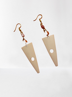 Made in Kenya - Orange and Cream Beaded Earrings