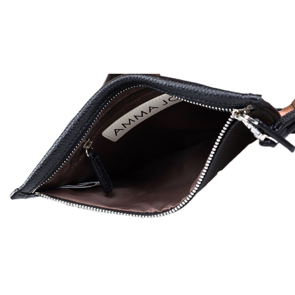 AMMA JO-Black Signature Wallet Clutch