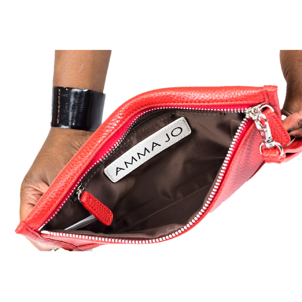 AMMA JO-Red Signature Wallet Clutch