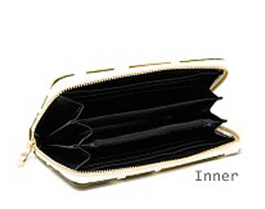 Gold Foil Metallic Printed Zip Wallet