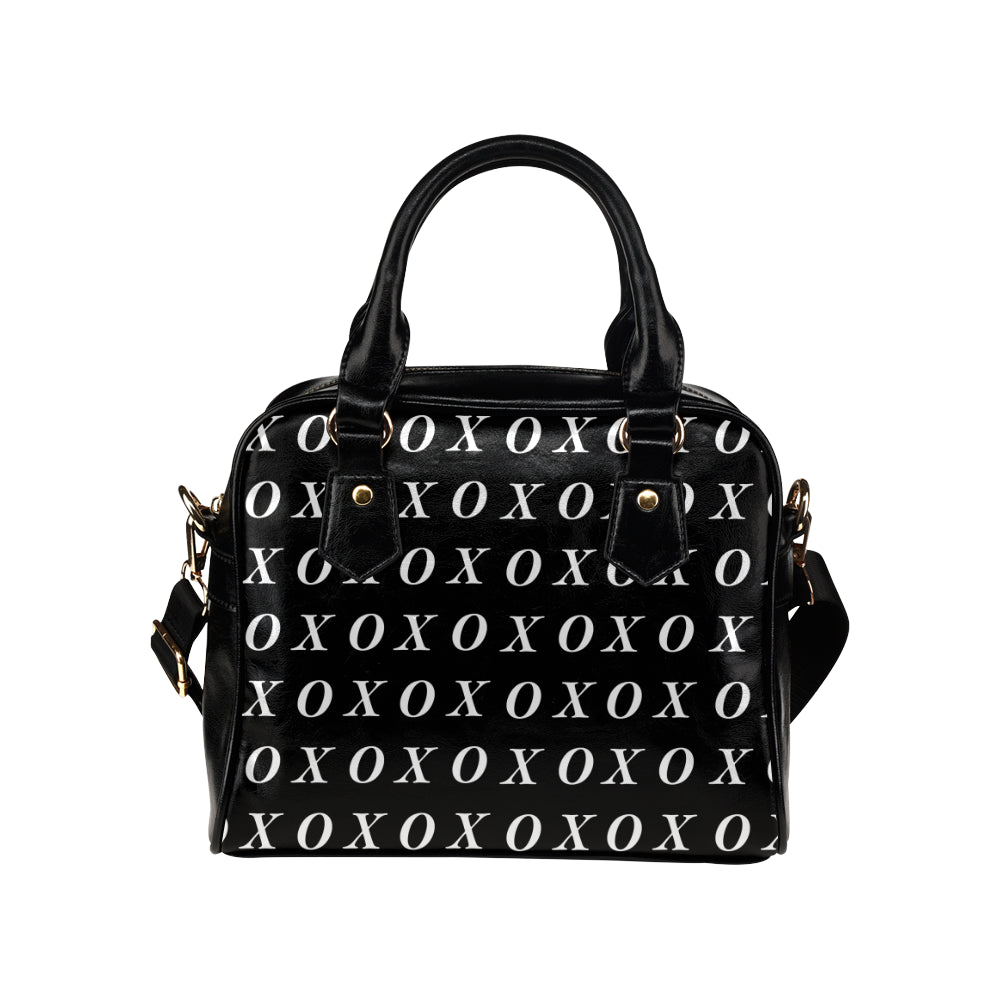 Custom Order XOXO Kisses and Petals Black MINI BAG by AMMA JO