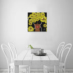 (Custom Order) AMMA JO COCOA SUNFLOWER OFFICE ARTWORK Canvas Print 16"x16"