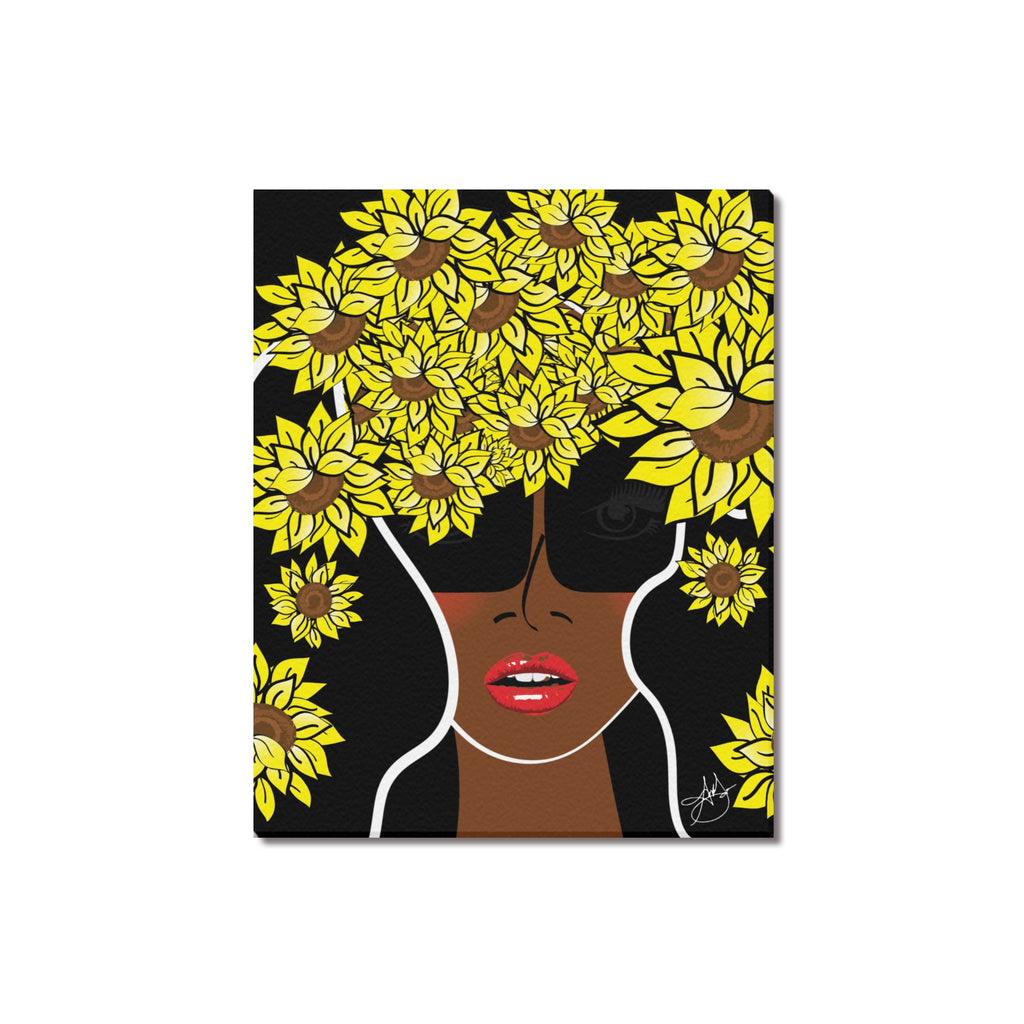 (Custom Order) AMMA JO COCOA SUNFLOWER OFFICE ARTWORK Canvas Print 16"x20"