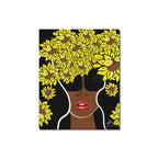 (Custom Order) AMMA JO COCOA SUNFLOWER OFFICE ARTWORK Canvas Print 16"x20"