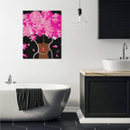 (Custom Order) AMMA JO Cocoa Peony Office Frame Canvas Print 16"x20"