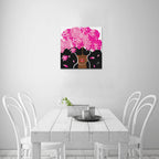 Custom Order - Cocoa Peony Office Canvas Print  16"x16"
