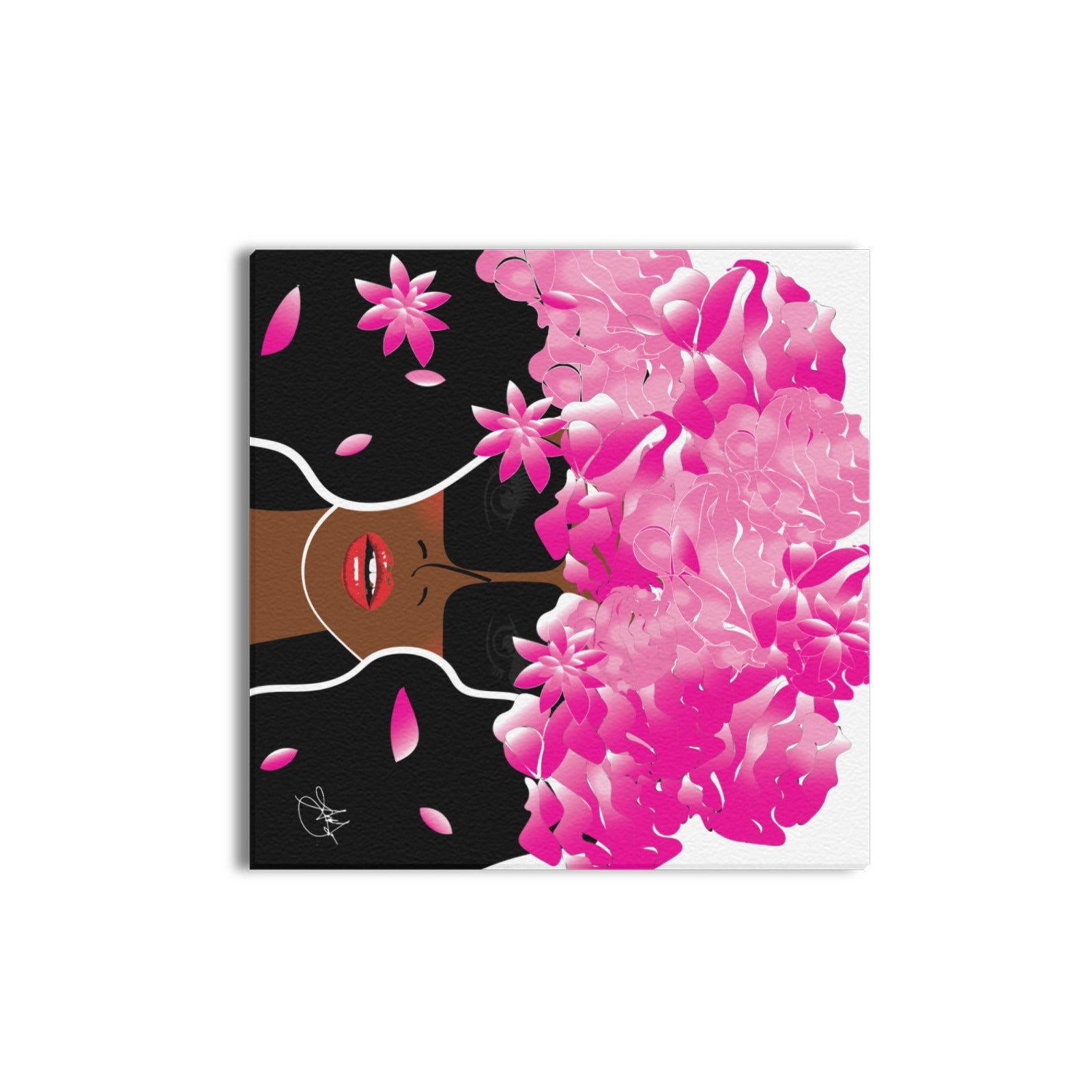 Custom Order - Cocoa Peony Office Canvas Print  16"x16"