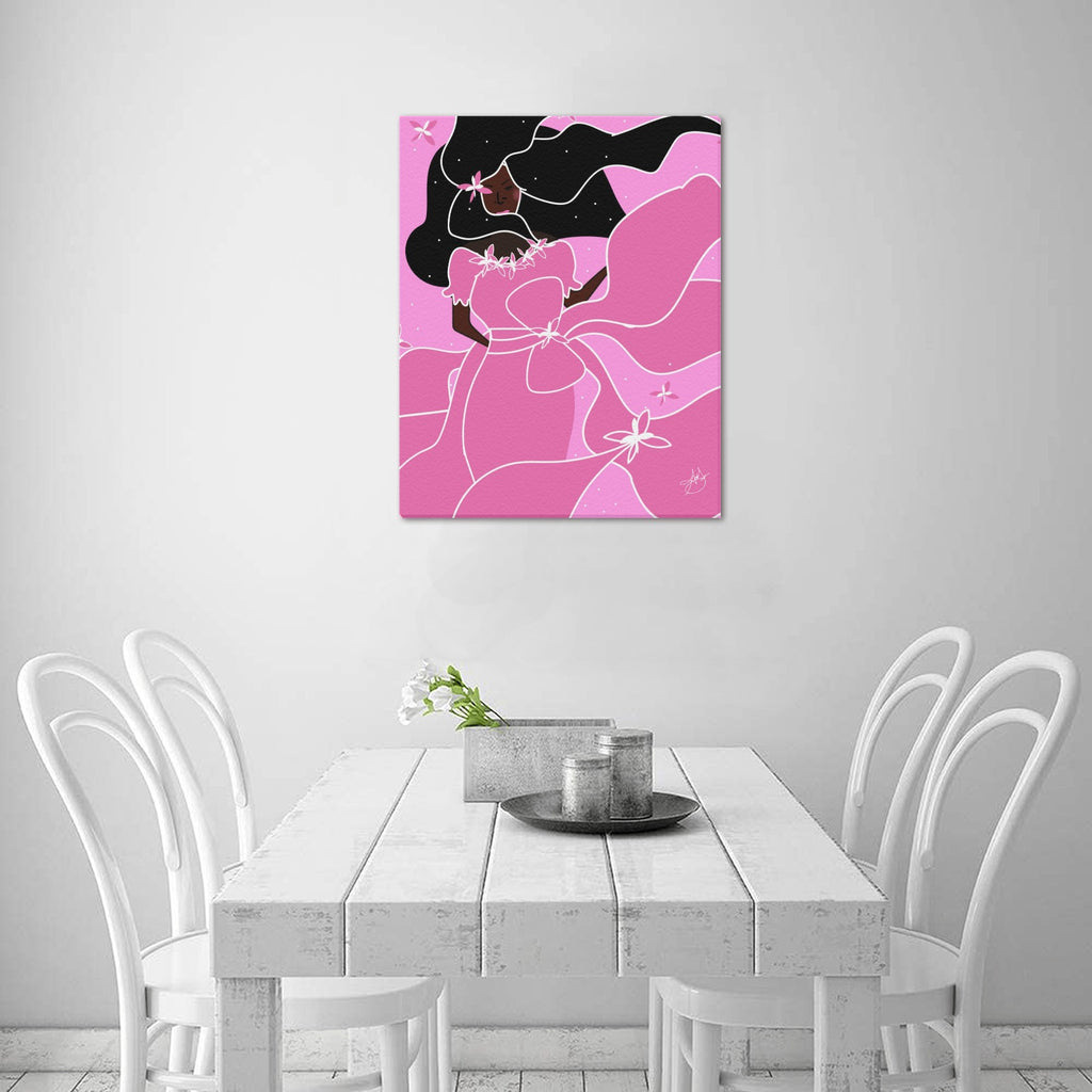 (Custom Order) AMMA JO ARTWORK COCOA ROSE Office Print 16 X 20 Frame Canvas Print 16"x20"